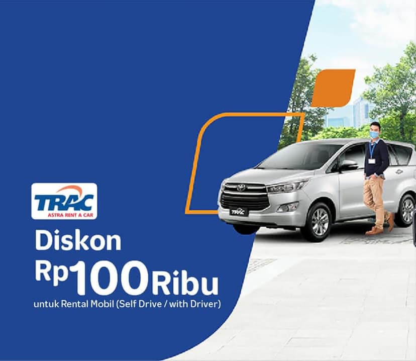 TRAC: IDR 100,000 discount on car rental (self-drive or with driver)