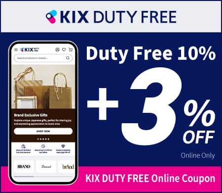 KIX DUTY FREE: Harga Bebas Bea + DISKON tambahan 3%